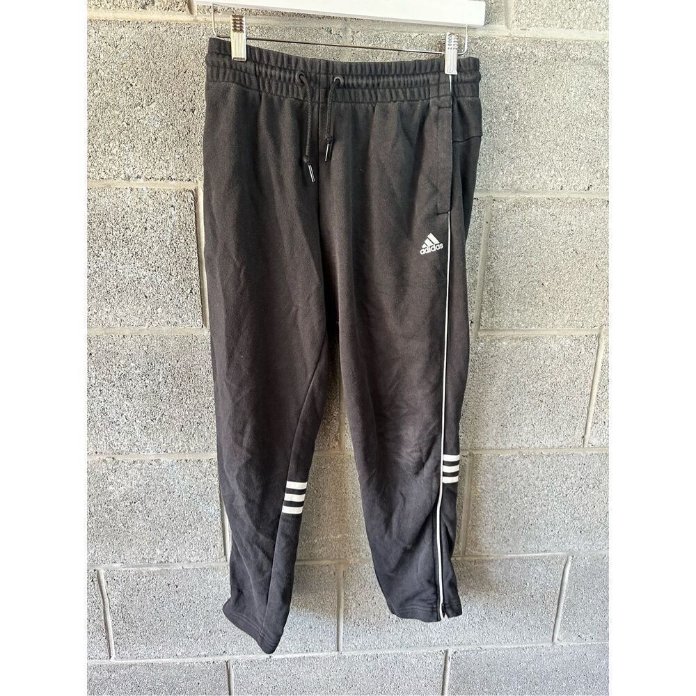Adidas Drawstring Waist Sweatpants Black Size Small